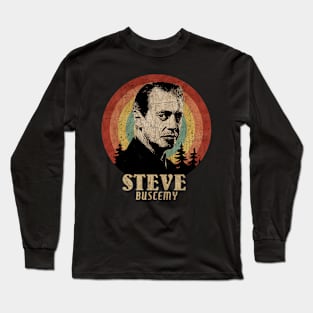 Retro Sunset Steve Buscemy Long Sleeve T-Shirt